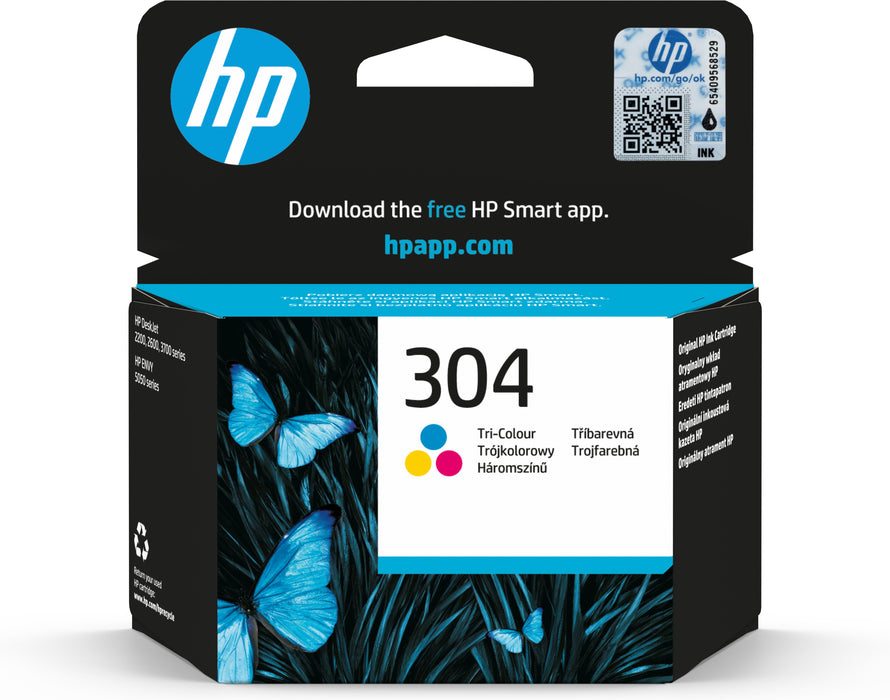 EAN 0889894860705 - HP 304 Tri-color Original Ink Cartridge cartucho de tinta 1 pieza(s) Rendimiento estándar Cian, Magenta,  imagen 1