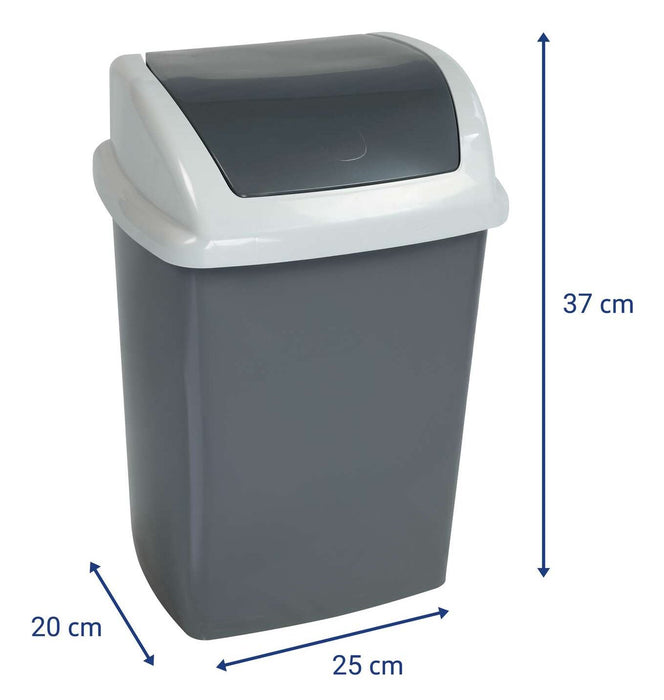 EAN 4002390095822 - MAUL 9521087 papelera 10 L Rectangular Plástico, Polipropileno (PP) Gris Oscuro, Blanco imagen 3