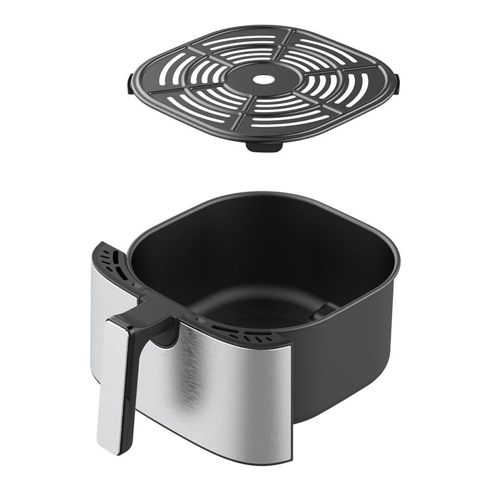 EAN 8425998077902 - EDM 07790 freidora Sencillo 5 L Independiente 1450 W Freidora de aire caliente Negro, Acero inoxidable imagen 3