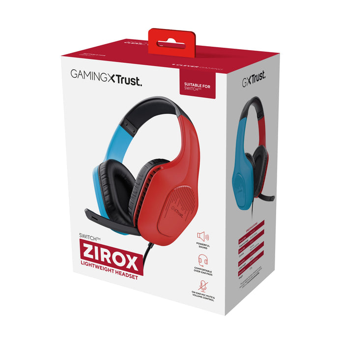 EAN 8713439254235 - Trust GXT 416S Zirox Auriculares Alámbrico Diadema Juego Negro, Cian, Rojo imagen 8