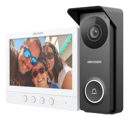 EAN 6942160477299 - Hikvision DS-KIS213 sistema de intercomunicación de video 17,8 cm (7") Gris, Blanco imagen 2