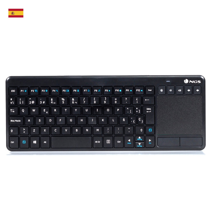 EAN 8435430609967 - NGS TV Warrior, QWERTY, ES teclado Hogar RF inalámbrico Negro imagen 1