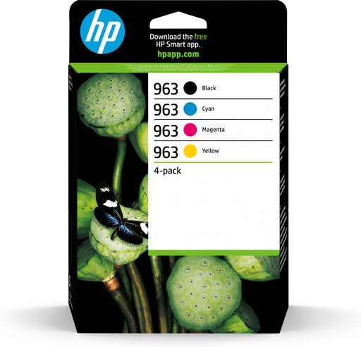 EAN 0195122352219 - HP 963 4-Pack CMYK(4) Original Ink Cartridge Combo cartucho de tinta 5 pieza(s) Rendimiento estándar Negr imagen 1