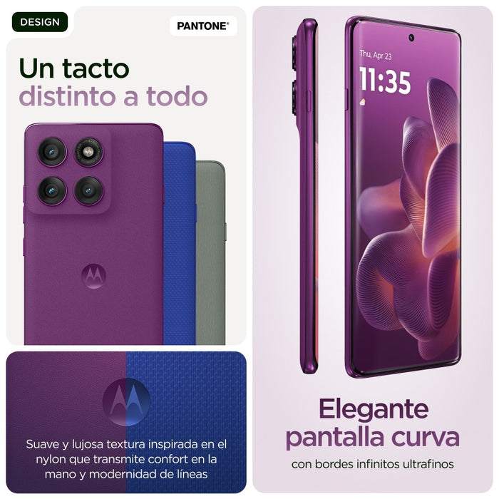 EAN 840493600628 - Motorola edge 60 pro 16,9 cm (6.67") SIM doble Android 15 5G USB Tipo C 12 GB 512 GB 6000 mAh Púrpura imagen 16