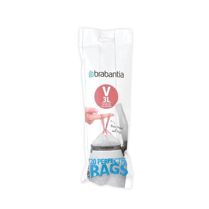EAN 8710755116582 - Brabantia 116582 bolsa para basura 3 L Blanco 20 pieza(s) imagen 1