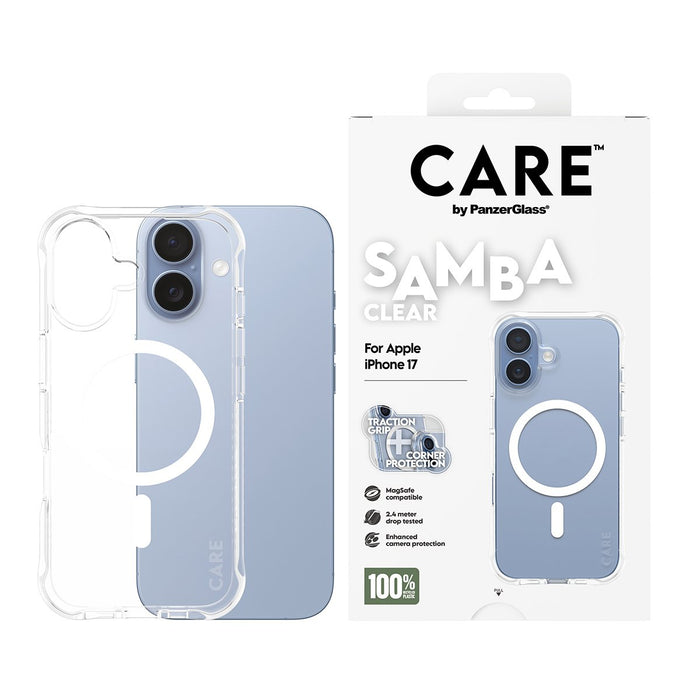 EAN 5715685027031 - PanzerGlass CARE by ® Fashionable Case Samba Transparent w. White MagSafe iPhone 17 funda para teléfono m imagen 2