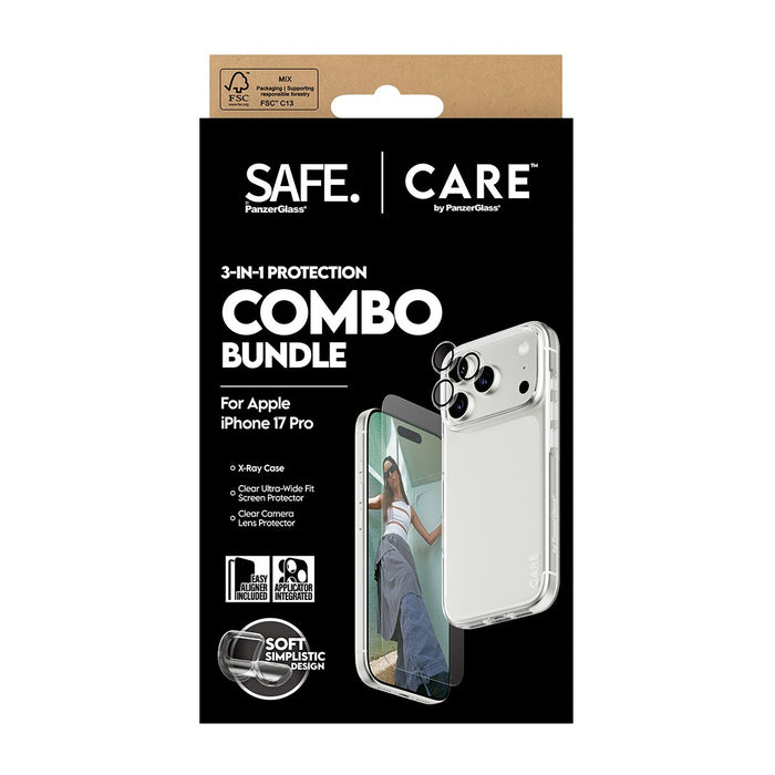 EAN 5715685027512 - PanzerGlass SAFE. | CARE by ® 3-in-1 Fashionable Combo Bundle iPhone 17 Pro Protector de pantalla Apple 1 imagen 3