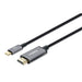 EAN 0766623153607 - Manhattan 153607 adaptador de cable de vídeo HDMI tipo A (Estándar) USB Tipo C Negro, Plata imagen 1