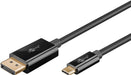 EAN 4040849757044 - Goobay 75704 adaptador de cable de vídeo 1 m USB Tipo C DisplayPort Negro imagen 2