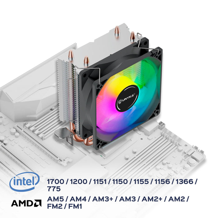 EAN 8436617921186 - UNYKAch UNYCOOL H20 ARGB Procesador Refrigerador de aire 9 cm Gris 1 pieza(s) imagen 7