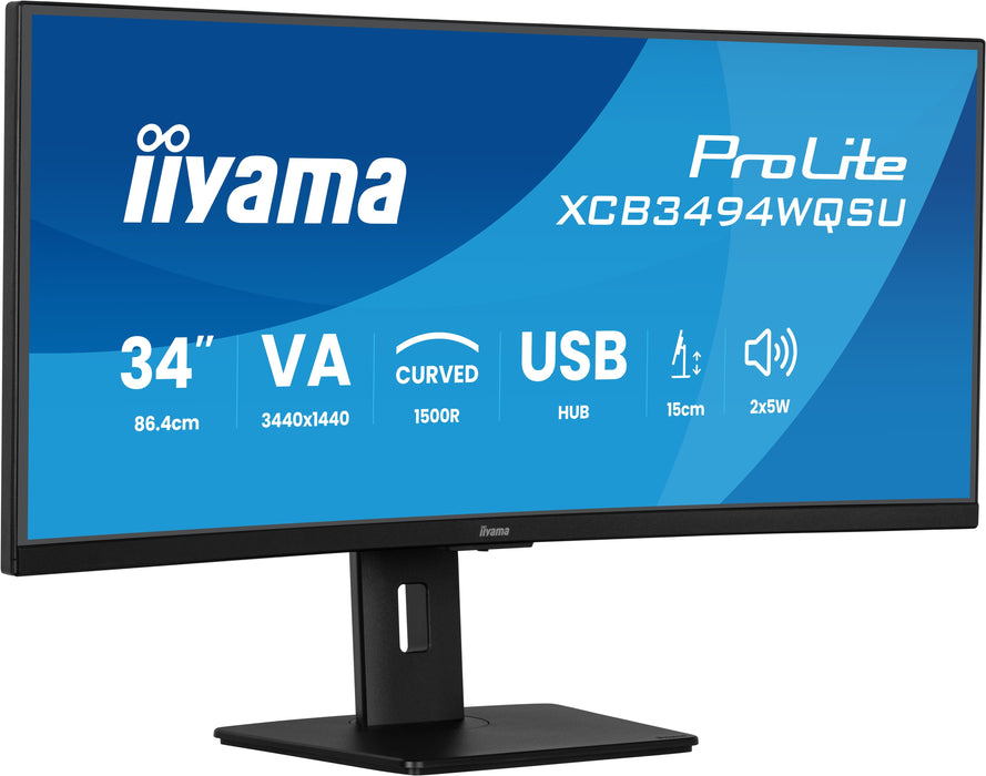 EAN 4948570125135 - iiyama ProLite XCB3494WQSU-B1 pantalla para PC 86,4 cm (34") 3440 x 1440 Pixeles UltraWide Quad HD LED Ne imagen 4