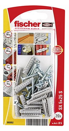 EAN 4006209908921 - Fischer 90892 clavija 20 pieza(s) Metal, Plástico Alrededor imagen 1