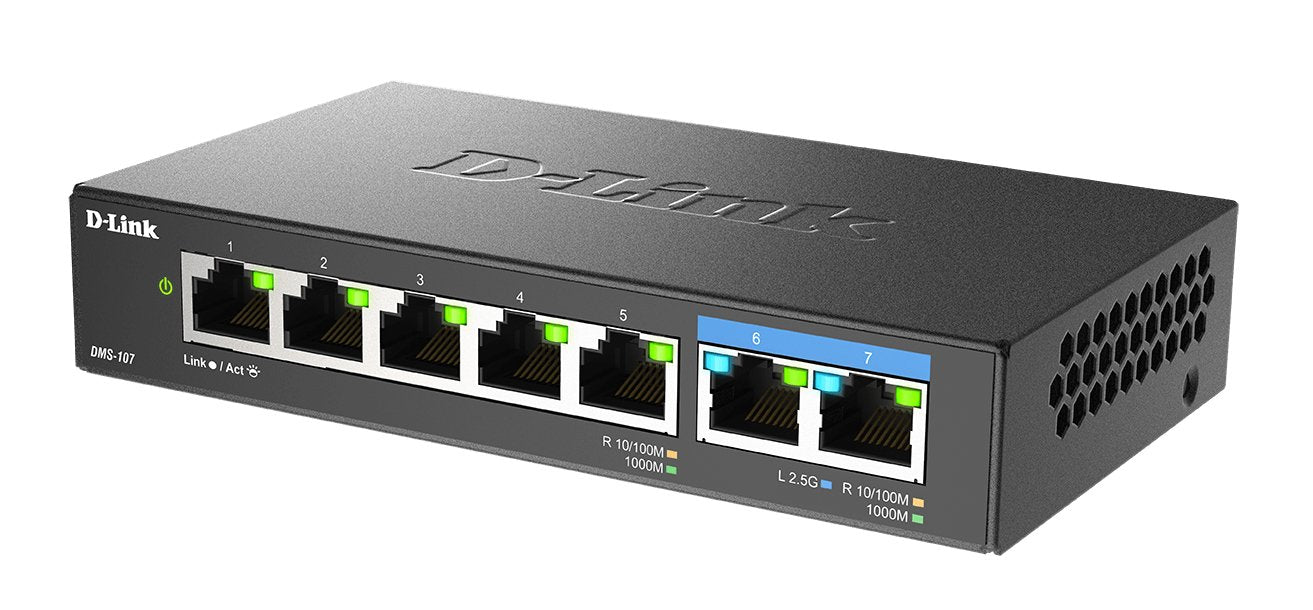 EAN 0790069470240 - D-Link DMS-107/E switch No administrado Gigabit Ethernet (10/100/1000) Negro imagen 2