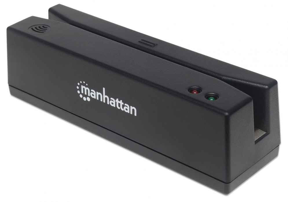 EAN 0766623460255 - Manhattan 460255 lector de tarjeta magnética USB Negro imagen 1