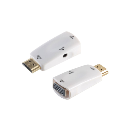 EAN 4017538105592 - S/CONN 10-01001 cambiador de género para cable HDMI Type A (Standard) VGA (D-Sub) + 3.5mm Blanco imagen 1