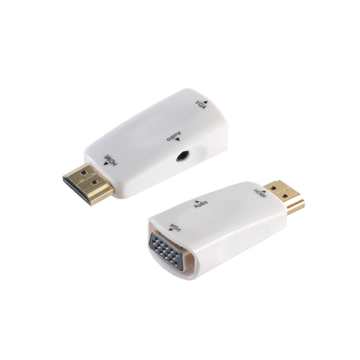 EAN 4017538105592 - S/CONN 10-01001 cambiador de género para cable HDMI Type A (Standard) VGA (D-Sub) + 3.5mm Blanco imagen 1