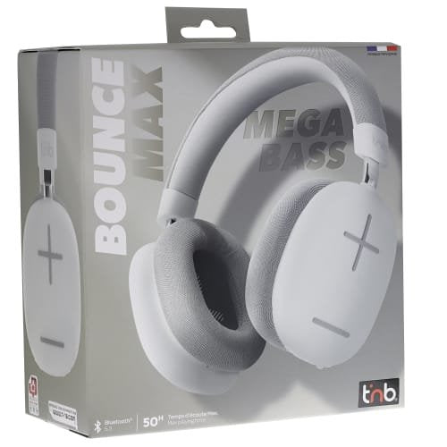EAN 3303170119204 - T'nB BOUNCE MAX Auriculares Inalámbrico y alámbrico Diadema Llamadas/Música Bluetooth Gris, Blanco imagen 4