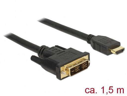 EAN 4043619855834 - DeLOCK 85583 adaptador de cable de vídeo 1,5 m DVI-D HDMI tipo A (Estándar) Negro imagen 1