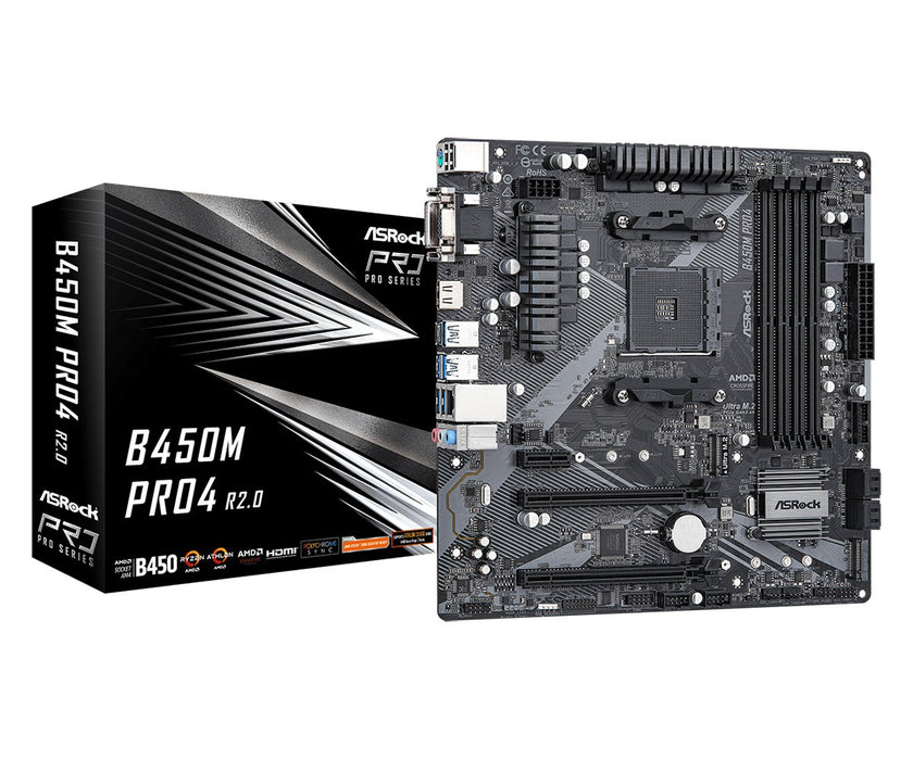 EAN 4710483932793 - Asrock B450M Pro4 R2.0 AMD B450 Zócalo AM4 micro ATX imagen 1