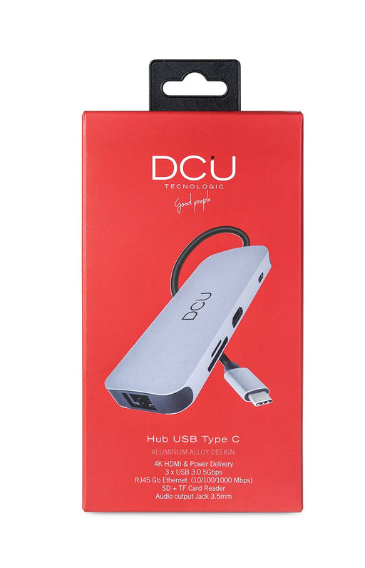 EAN 8436556989568 - DCU Advance Tecnologic 391166 hub de interfaz USB Tipo C 1000 Mbit/s Gris imagen 1