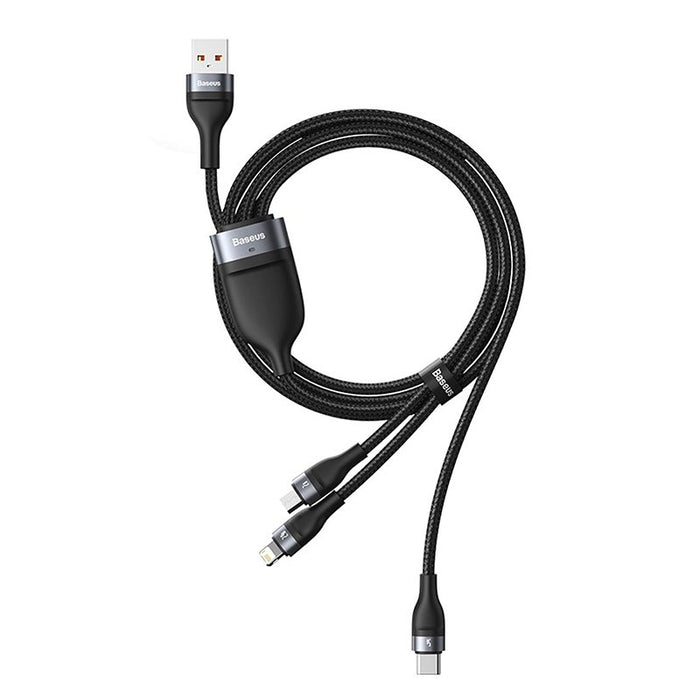EAN 6953156229822 - Baseus Zinc Magnetic Safe cable de teléfono móvil Negro, Gris 1,2 m USB A Lightning + micro-USB B + USB C imagen 5