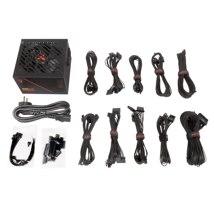 EAN 8436617920134 - ABYSM Morpheo GX5 1000W unidad de fuente de alimentación 20+4 pin ATX ATX Negro, Rojo imagen 7