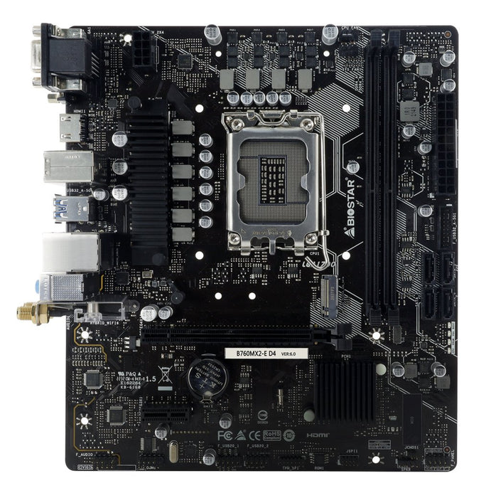 EAN 4712960686847 - Biostar B760MX2-E D4 placa base Intel B760 LGA 1700 micro ATX imagen 2