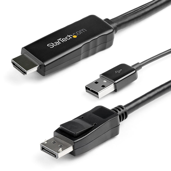 EAN 0065030885119 - StarTech.com HD2DPMM2M adaptador de cable de vídeo HDMI tipo A (Estándar) Negro imagen 1