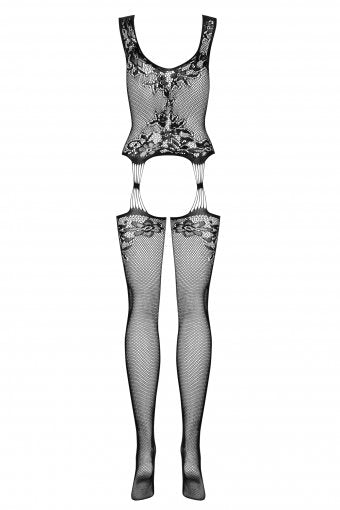 EAN 5901688215272 - Obsessive F221 XL/XXL conjunto de ropa interior y bodi Body Negro, Transparente Elastano, Poliamida imagen 2