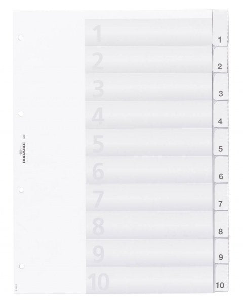 EAN 4005546630106 - Durable 6821-19 Separador numérico con pestaña Transparente imagen 1