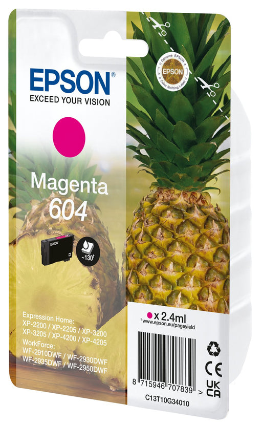 EAN 8715946707846 - Epson 604 cartucho de tinta 1 pieza(s) Original Rendimiento estándar Magenta imagen 1
