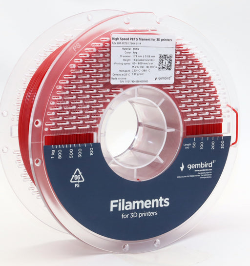 EAN 8716309131711 - Gembird 3DP-PETG1.75HY-01-R material de impresión 3d Polietileno tereftalato glico (PETG) Rojo 1 kg imagen 2