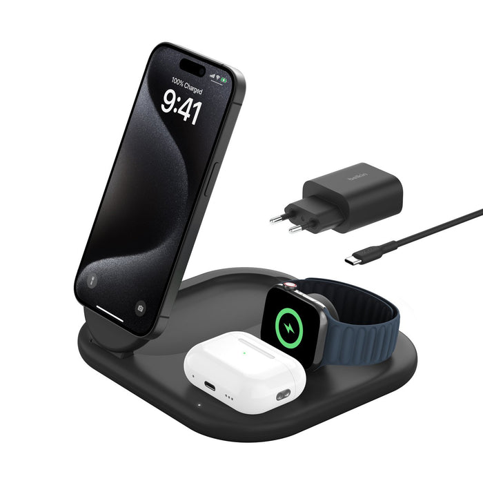 EAN 0745883890019 - Belkin BoostCharge Auriculares, Smartphone, Reloj inteligente Negro USB Cargador inalámbrico Carga rápida imagen 1
