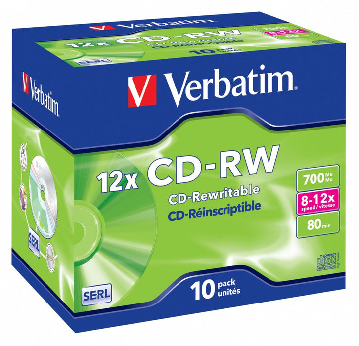 EAN 0023942431480 - Verbatim CD-RW 12x 700 MB 10 pieza(s) imagen 1