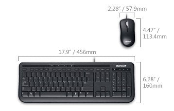EAN 882224742009 - Microsoft Wired Desktop 600 teclado Ratón incluido Universal USB QWERTY Inglés del Reino Unido Negro imagen 4