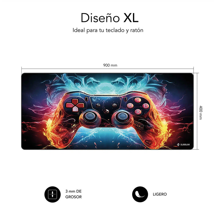 EAN 8436586743680 - SUBBLIM GameCore XL Alfombrilla de ratón para juegos Negro, Multicolor imagen 2