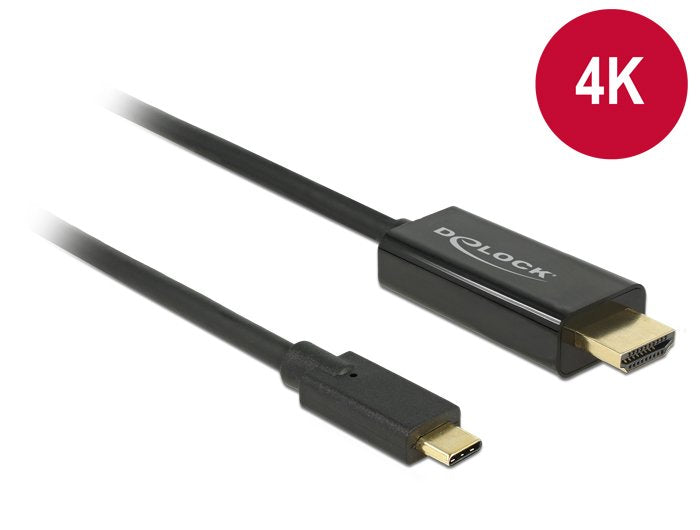 EAN 4043619852581 - DeLOCK 85258 adaptador de cable de vídeo 1 m USB Tipo C HDMI Negro imagen 1