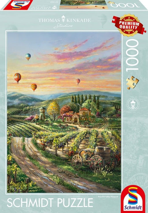 EAN 4001504573669 - Schmidt Spiele Thomas Kinkade Studios: Peaceful Valley Vineyard Puzzle rompecabezas 1000 pieza(s) Paisaje imagen 1