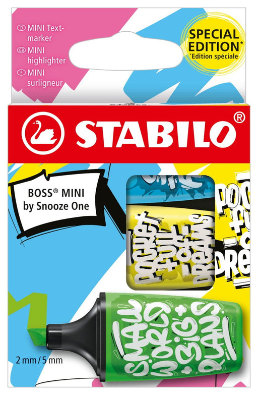 EAN 4006381592215 - STABILO BOSS MINI by Snooze One marcador 3 pieza(s) Punta de cincel Azul, Verde, Amarillo imagen 1