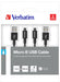 EAN 0023942488750 - Verbatim 48875 cable USB USB 3.2 Gen 1 (3.1 Gen 1) 1 m Micro-USB A USB A Negro imagen 3