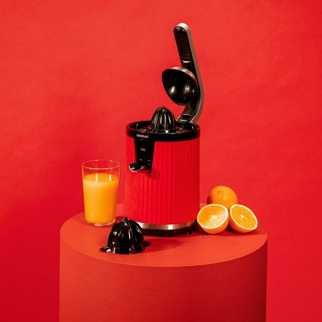 EAN 8435484038997 - Cecotec Xqueeze RetroJuice 600 Exprimidor lenta 600 W Negro, Rojo, Acero inoxidable imagen 5