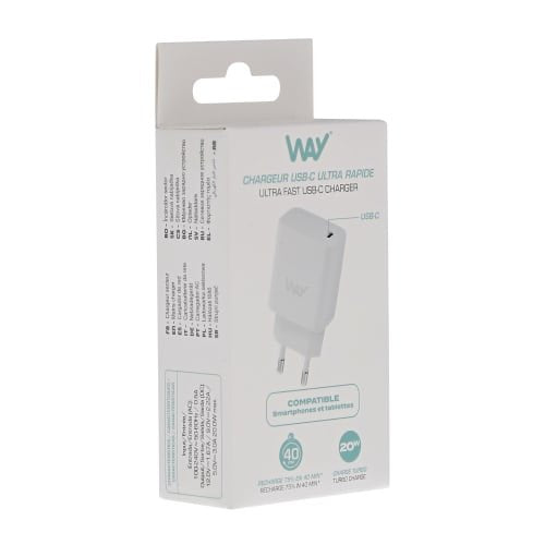 EAN 3303170114582 - T'nB WCHPD20W cargador de dispositivo móvil Universal Blanco Corriente alterna Carga rápida Interior imagen 4