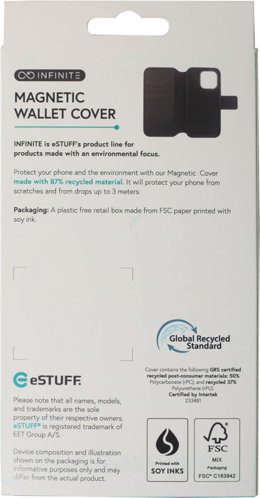 EAN 5715063457986 - eSTUFF ES67160101 funda para teléfono móvil 17 cm (6.7") Funda cartera Negro imagen 10