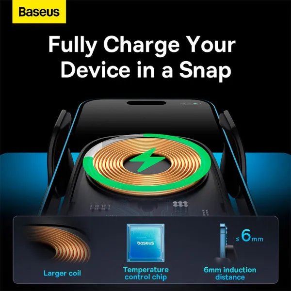 EAN 6932172635923 - Baseus C40357000111-00 cargador de dispositivo móvil Smartphone Negro CC Cargador inalámbrico Auto imagen 11