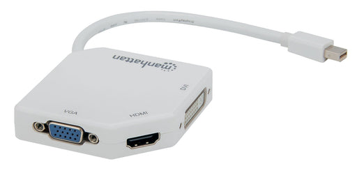 EAN 0766623207362 - Manhattan 207362 adaptador de cable de vídeo 0,25 m Mini DisplayPort DVI-I + VGA (D-Sub) + HDMI Blanco imagen 2
