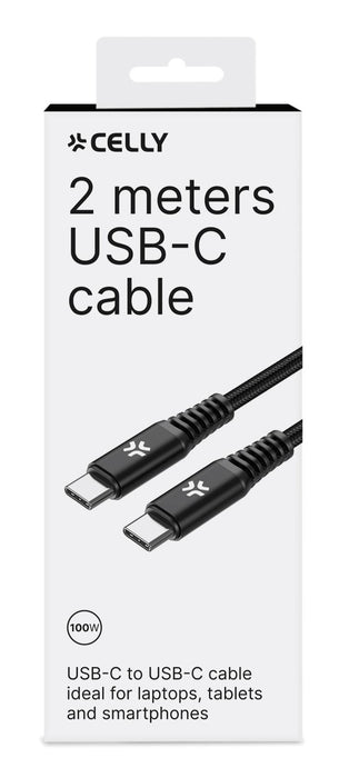 EAN 8021735204565 - Celly USBCUSBC100WBK cable USB 2 m USB C Negro imagen 2