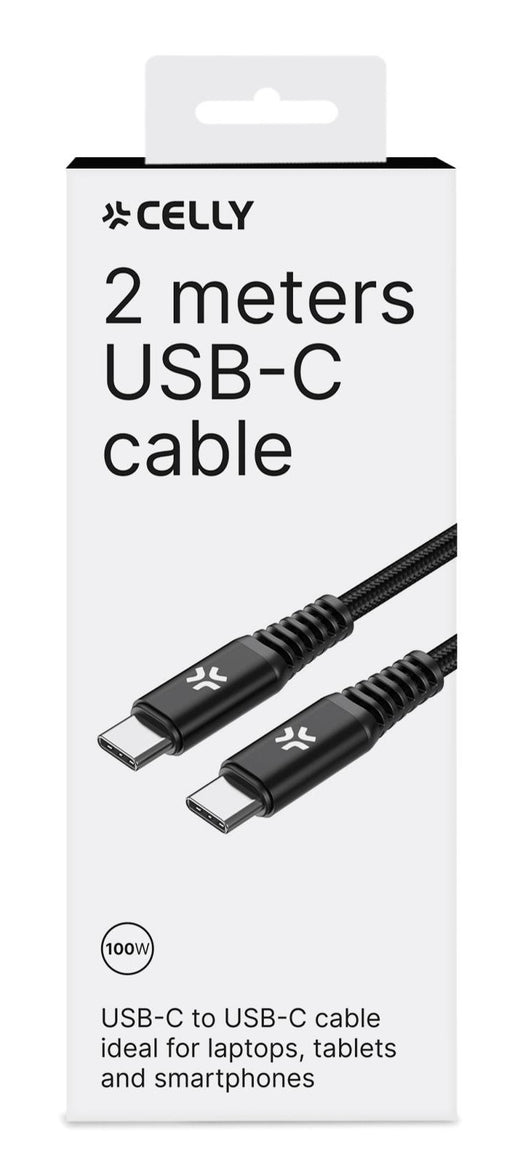 EAN 8021735204565 - Celly USBCUSBC100WBK cable USB 2 m USB C Negro imagen 2