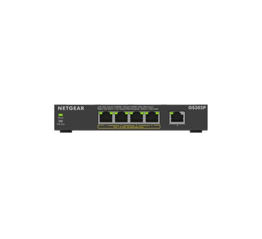EAN 0606449164909 - NETGEAR GS305Pv3 No administrado Gigabit Ethernet (10/100/1000) Energía sobre Ethernet (PoE) Negro imagen 2