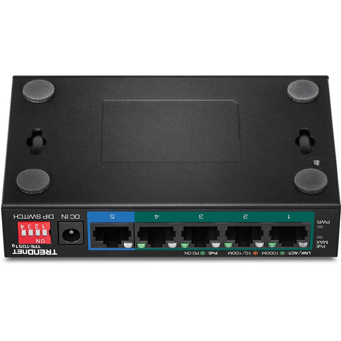 EAN 0710931162080 - Trendnet TPE-TG51G switch Gigabit Ethernet (10/100/1000) Energía sobre Ethernet (PoE) Negro imagen 5
