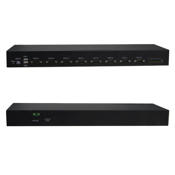 EAN 4040895006288 - RealPower 284513 convertidor, repetidor y aislador en serie USB 2.0 RS-232 Negro imagen 2